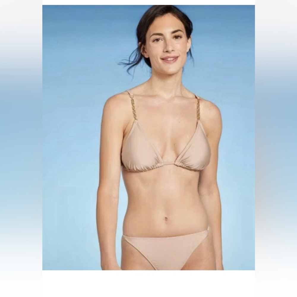 NWT Shade & Shore Tan Bikini Set Size Medium
